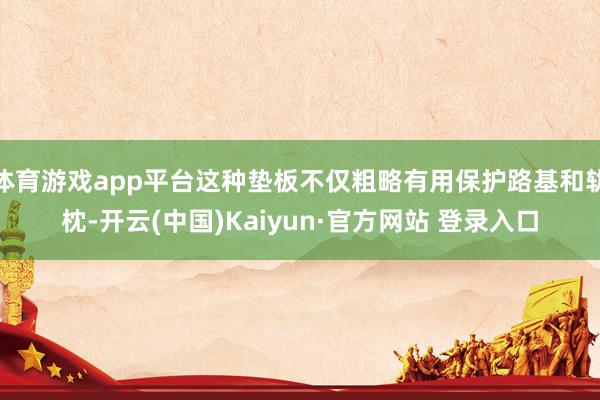 体育游戏app平台这种垫板不仅粗略有用保护路基和轨枕-开云(