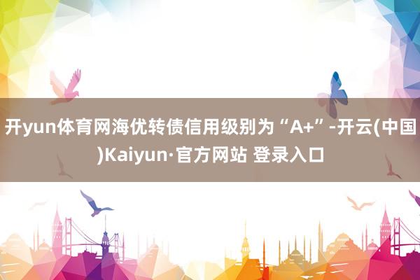 开yun体育网海优转债信用级别为“A+”-开云(中国)Kai